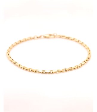 ROEMER ROEMER geelgouden armband anker gediamanteerd 2.5/21cm