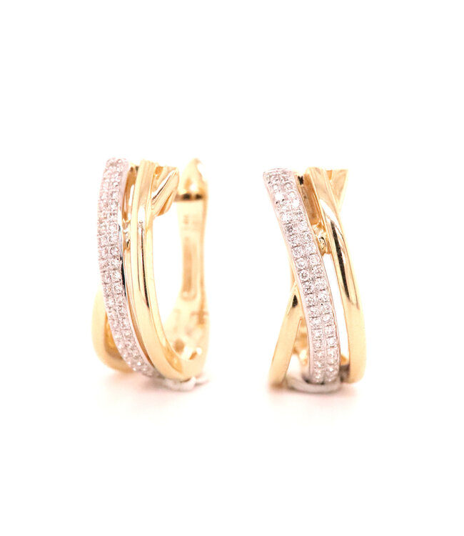 Passione 14K geelgouden oorringen diamant 0,25ct