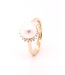 Passione 14K geelgouden ring met parel en diamant 0,23ct 54