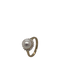 Passione 14K geelgouden ring met parel en diamant 0,23ct 54