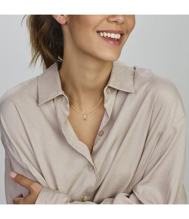 ROEMER Hanger goud bicolor 14k met diamant 0.17ct H Si