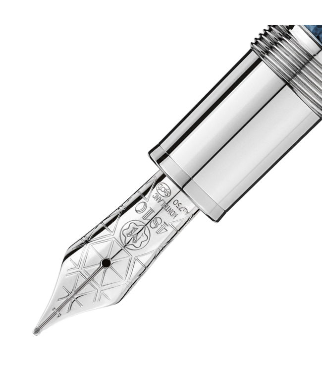 Montblanc Meisterstück Solitaire Blue Hour LeGrand Fountain Pen MB132096
