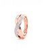 Passione Passione 14k rose- met witgouden ring met diamant 0.36ct 54