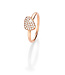 Noor ring roségoud met 0.22ct diamant W/Si 53