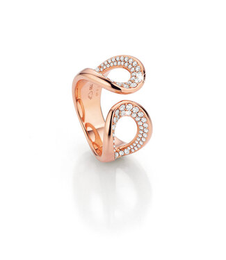 Noor Noor ring roségoud met 0.80ct. diamant W/Si 54/55