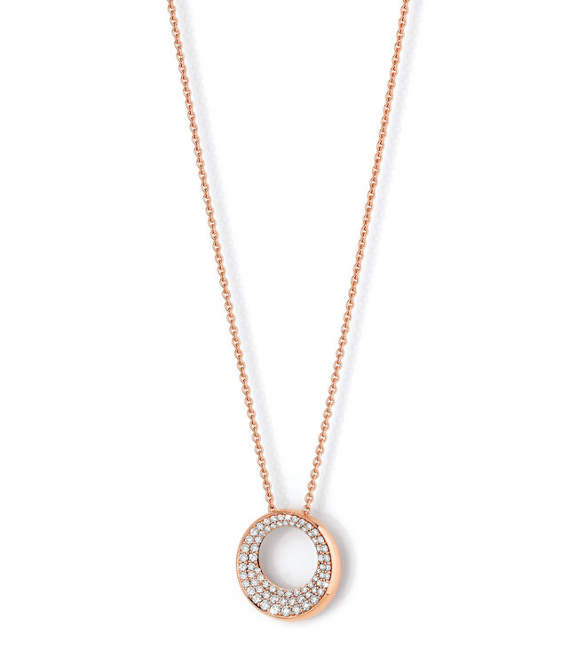 Noor hanger roségoud met diamant 0.78ct W/Si