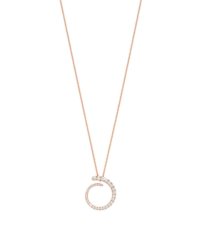 Noor hanger roségoud 14k met diamant 0.70ct W/Si