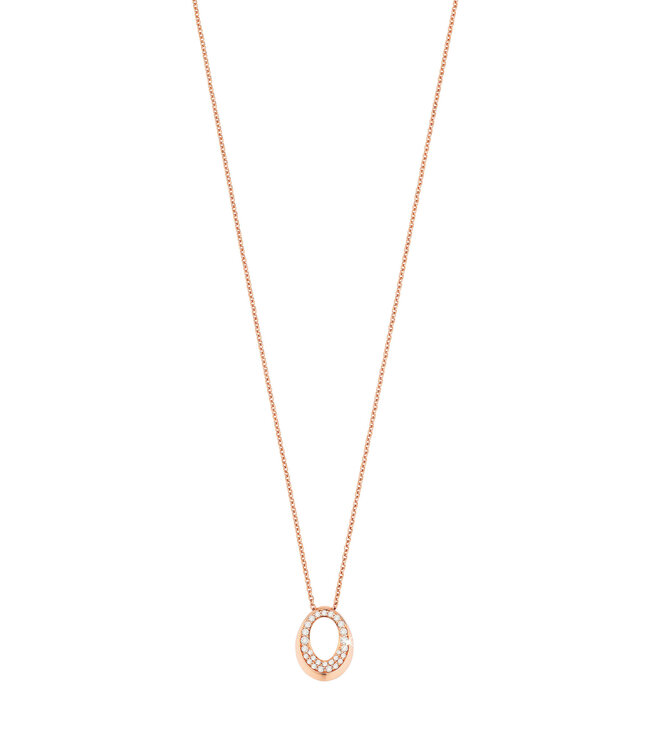 Noor hanger roségoud 14k met diamant 0.22ct. W/Si
