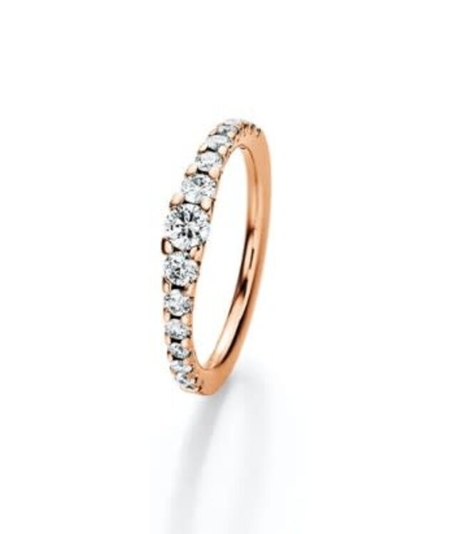 Noor ring roségoud 14k met diamant 0.50ct W/Si maat 54