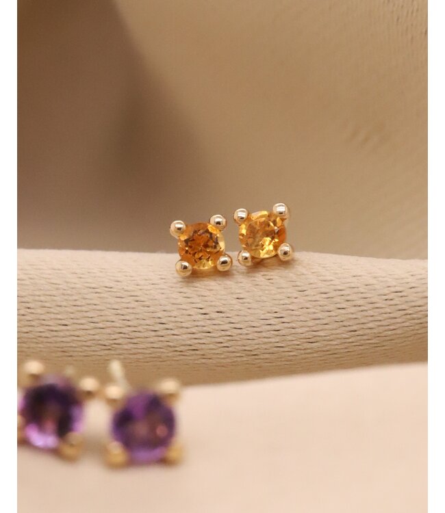 ROEMER by Bregje Oorstekers Lily 14k geelgoud met Citrien