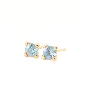 ROEMER by Bregje ROEMER by Bregje Oorstekers Lily 14k geelgoud met natuurlijke blauwe Zirkoon