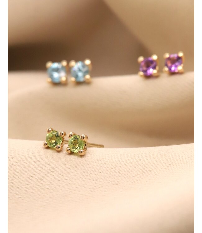 ROEMER by Bregje Oorstekers Lily 14k geelgoud met Peridot