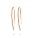 Noor oorhangers roségoud met diamant 0.26ct W/Si