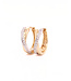 Passione Passione 14k geel- met witgouden oorringen met diamant 0,17ct