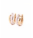 Passione Passione 14K geel- met witgouden oorringen met diamant 0,07ct