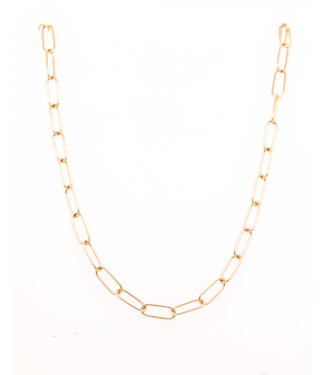 ROEMER ROEMER 14k geelgouden paperclip collier  45cm