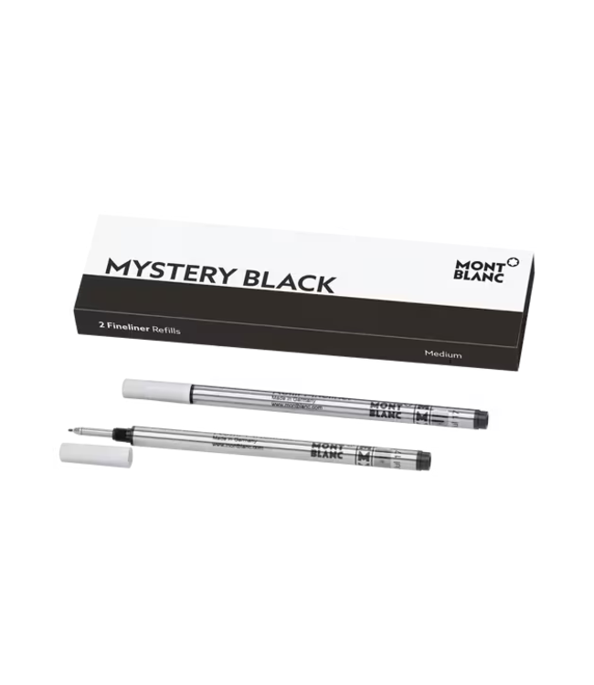 Montblanc Fineliner Refills, Mystery Black - Medium 2x1 128246