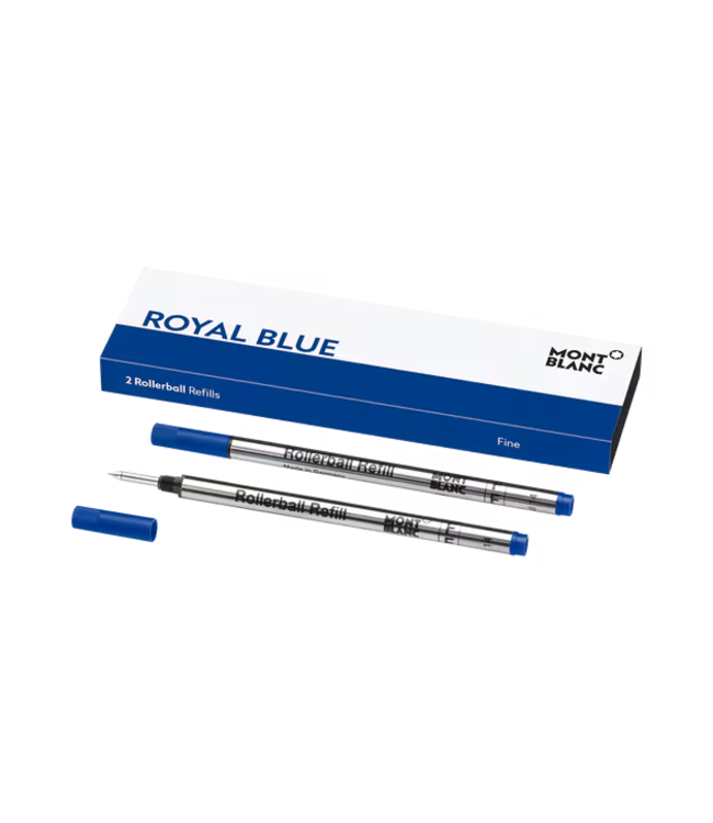 Montblanc Rollerball Refills, Royal Blue 2x - Medium 128233