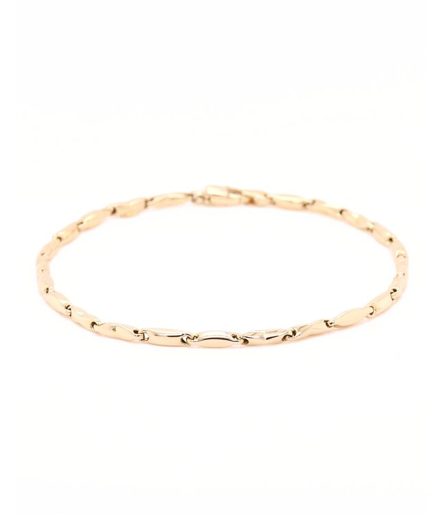 Monzario 14k geelgouden armband 79A  19.5cm