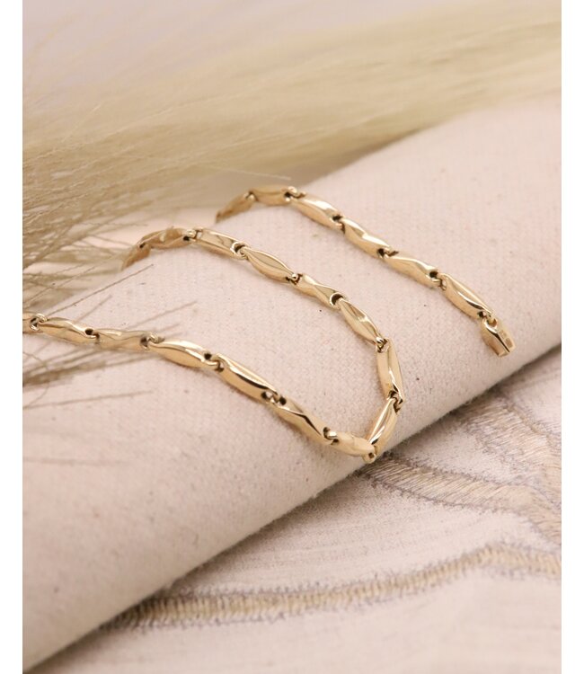 Monzario 14k geelgouden armband 79A  19.5cm