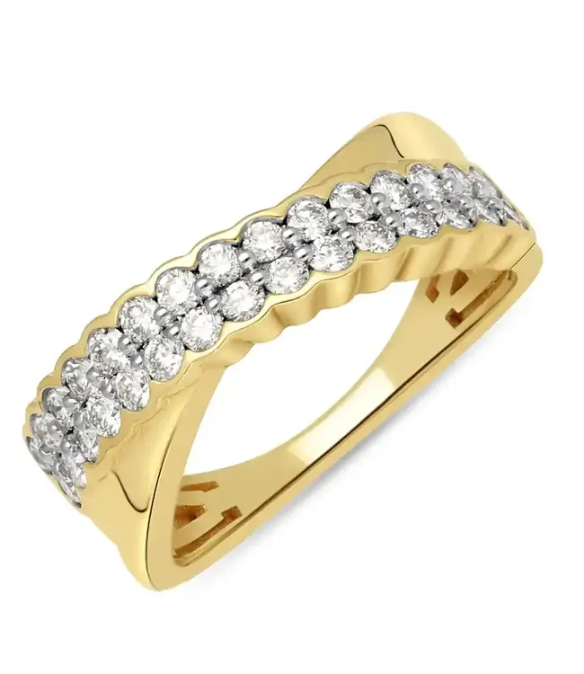 Passione 14k geelgouden ring goud met diamant 0.54 ct. H/Si 56