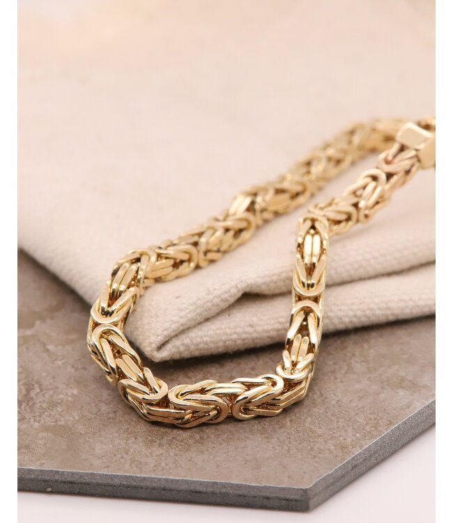 ROEMER armband koningsschakel 14k goud 22cm 4mm