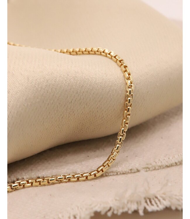 ROEMER geelgouden ketting venetiaans rond 1.5/45/14k