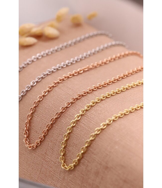 ROEMER roségouden ketting anker rond 1.9/50 18K