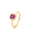 ROEMER ring 14k geelgoud met saffier 1,01ct en diamant 0,11ct 55