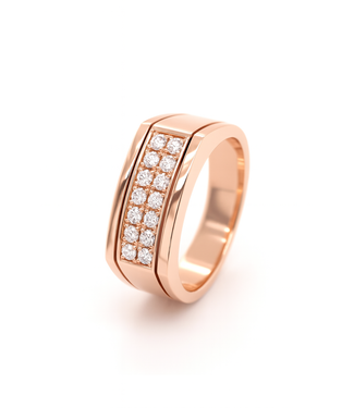 ROEMER ROEMER herenring Rosegoud 14k met diamant  0.70ct