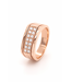 Roemer herenring Rosegoud 14k met diamant  0.70ct