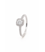 ROEMER ring 18k witgoud cushion met diamant 0.51ct 53