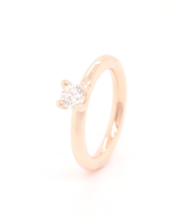 ROEMER by Bregje ring Lily 18K roségoud met Diamant 0.44ct