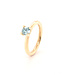 ROEMER by Bregje Ring Lily Small 18k geelgoud met blauwe Zirkoon