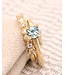 ROEMER by Bregje Ring Lily Small 18k geelgoud met blauwe Zirkoon