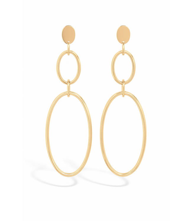 ROEMER oorhangers goud 18k