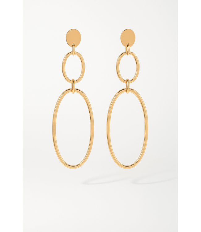 ROEMER oorhangers goud 18k