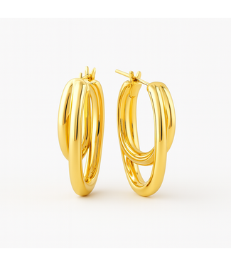 ROEMER ROEMER oorringen 18k goud doppio ovale medio
