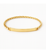 ROEMER 18K geelgouden herenarmband met graveerplaat