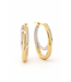 ROEMER ROEMER oorringen 18k geel/wit goud ovale doppio