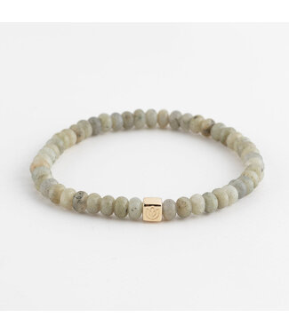 Y&G Y&G armband heren Labradoriet met 14k goud 8004M-Y