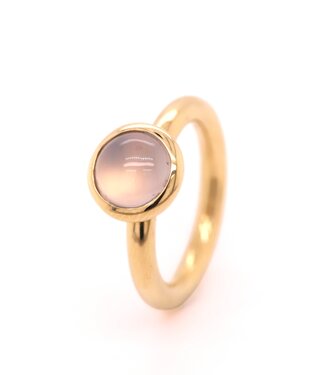 ROEMER by Bregje ROEMER by Bregje ring Single Bubble 18K geelgoud met Chalcedoon