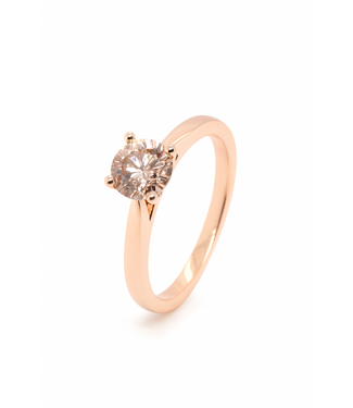 Tomylo Tomylo Ring 14k roségoud LAB Grown diamant 1.68ct Fancy Brown maat 57 Tomylo Tomylo Ring 14k roségoud LAB Grown diamant 1.68ct Fancy Brown maat 57