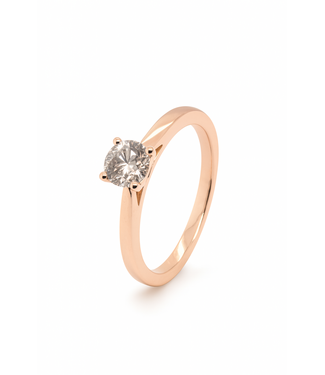 Tomylo Tomylo Ring 14k roségoud LAB grown diamant 0.50ct Fancy Brown maat 52 Tomylo Tomylo Ring 14k roségoud LAB grown diamant 0.50ct Fancy Brown maat 52