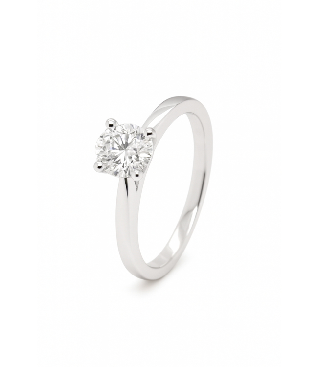 Tomylo Ring witgoud 14k LAB Grown diamant 1.21ct maat 55