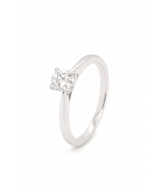 Tomylo Ring  witgoud 14k LAB Grown diamant 0.51ct maat 54