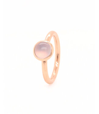ROEMER by Bregje ROEMER by Bregje ring Single Bubble Mini 18K roségoud met Chalcedoon