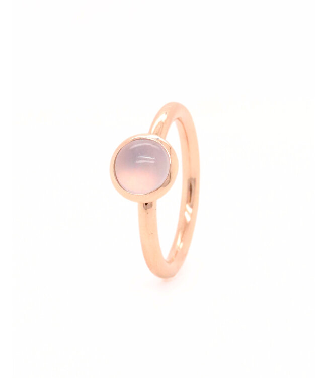 ROEMER by Bregje ring Single Bubble Mini 18K roségoud met Chalcedoon