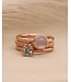 ROEMER by Bregje ring Single Bubble Mini 18K roségoud met Chalcedoon
