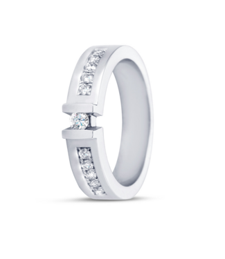 R&C R&C Coco Riché Pave witgouden ring met diamant